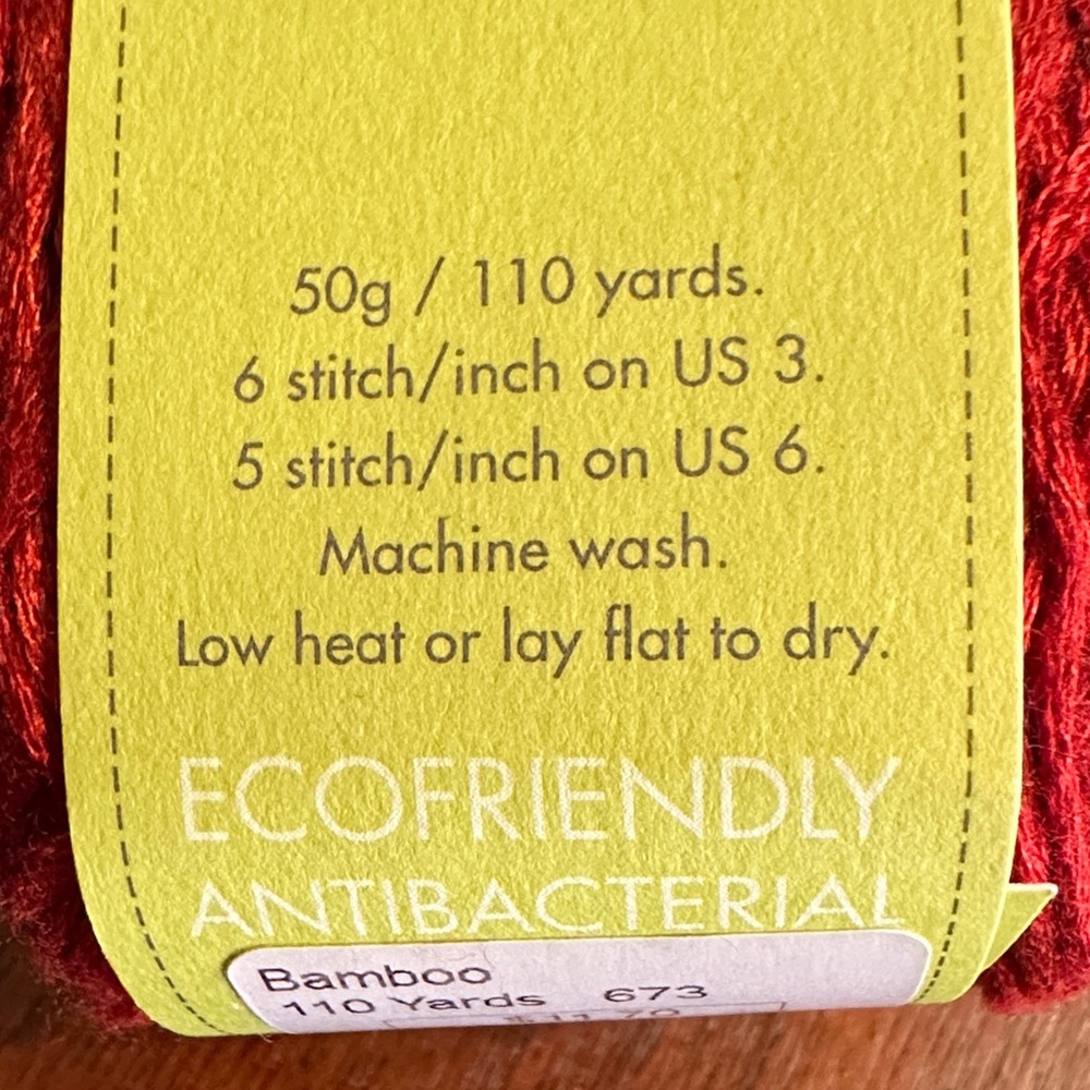 Red Bamboo Yarn - Picture 2 of 3